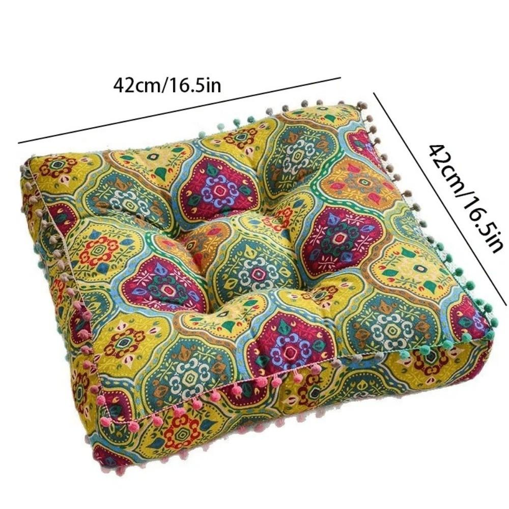 New Soft Tatami Cushion Large Thicken Floor Mat Bohemian Style Square Pillow Cushion For Home Balcony Window
