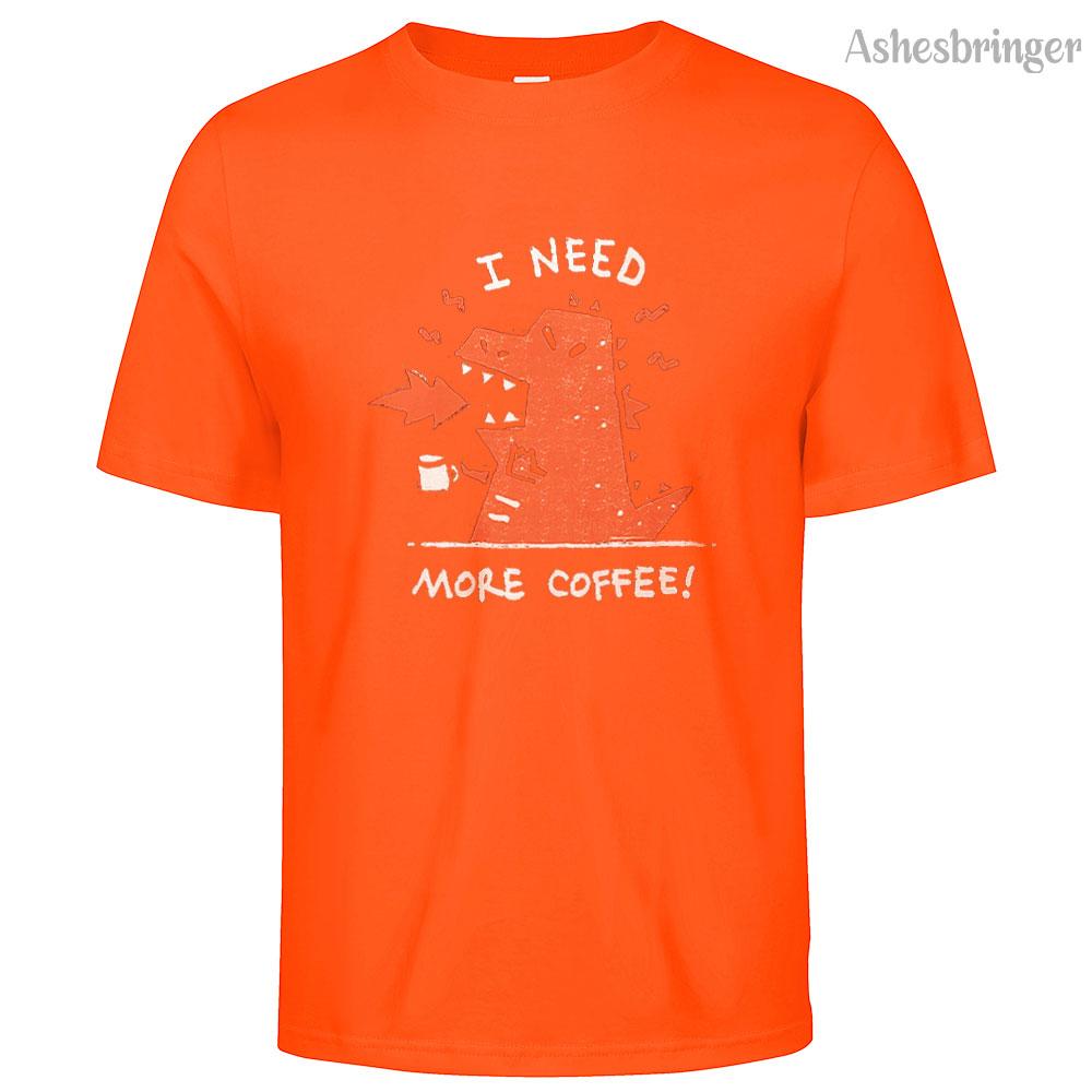 Mens Cotton I Need Coffee Graphic Funny T Shirt Street Casual Style Tee for Men and Women