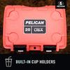 Pelican 20QT Elite Cooler Dark Gray X Green 20Q-1-DKGRYEGRN