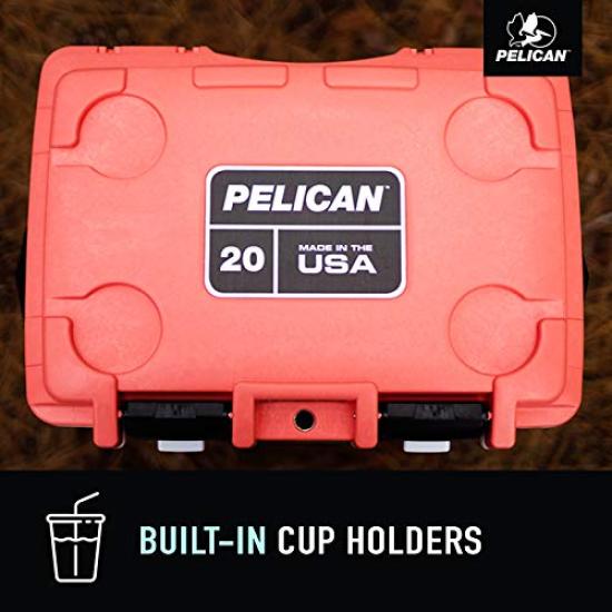 Pelican 20QT Elite Cooler Dark Gray X Green 20Q-1-DKGRYEGRN