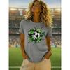 Women's T Shirt Tee Graphic Football Stylish Classic Casual Short Sleeve Crew Neck Regular Tops Daily Sports Going Summer Spring