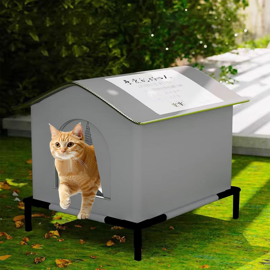 Laiqianle Outdoor Cat Outdoor Pet Weatherproof Stray Cat Cool In Warm In Pet House Winter Cat Closed Outdoor Pet Tent for Easy To Stray Cat Air Cat
