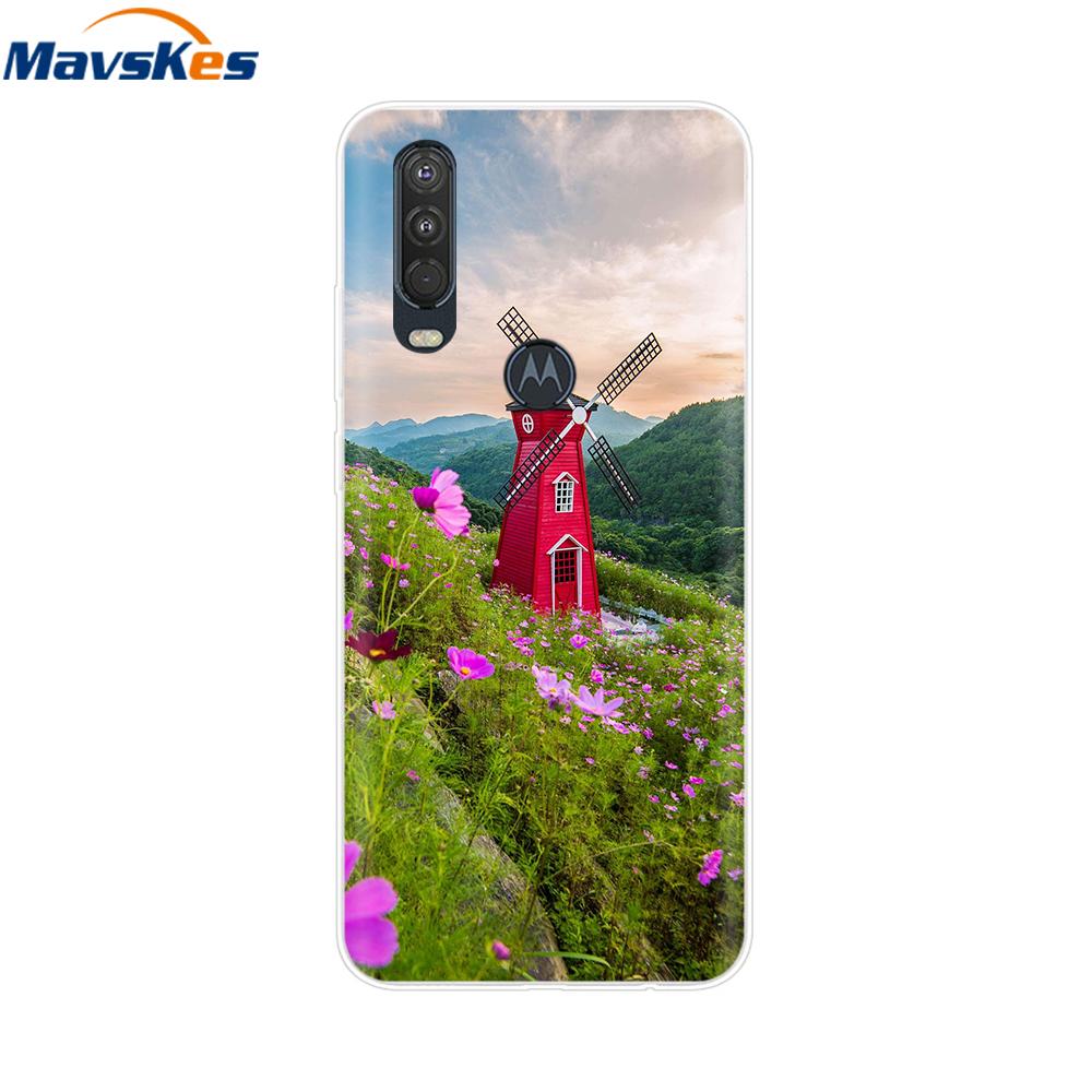 

Для Moto One Action Чохол М який ТПУ Силіконовий Задній Чохол Для Motorola Moto One Vision OneAction Чохол для Телефона Захисний Модний Coque Moto One Action