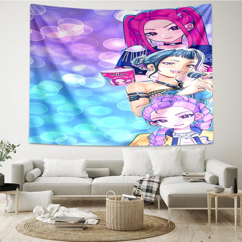 Kpop cartoon Tapestry Hanging for Bedroom,Livingroom, Playroom,Decor Art Room Wall Tapestry Holiday and Birthday Gifts