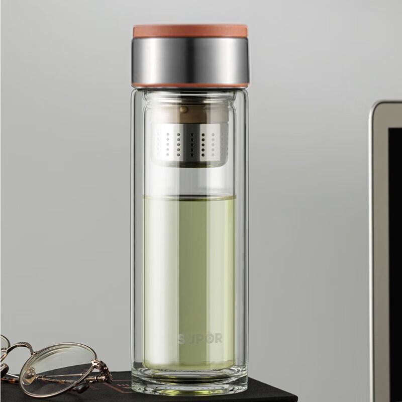 Supor Double-Layer Glass Tea Cup