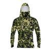 Men's Summer Camouflage Quick-drying Long-sleeved T-shirt Sun Clothing Fishing Fitness Sports Hooded Long-sleeved Top