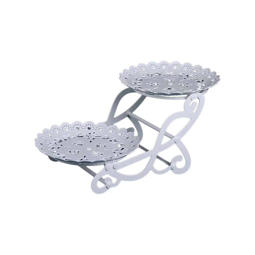 Stylish Afternoon Tea Tray Space Saving Fruit Plate Dessert Stand 3 Tiers Round Cake Racks for Home and Office Use