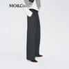 MO&Co. British Style Loose Fit Wool Blend Trousers