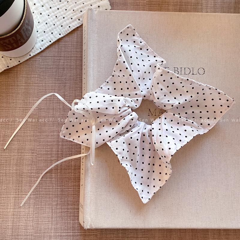 Polka Dot Square Scarf Hair Band Square Headband Large Intestine Hair Band Women 2025 Internet Celebrity Hair Rope Headgear