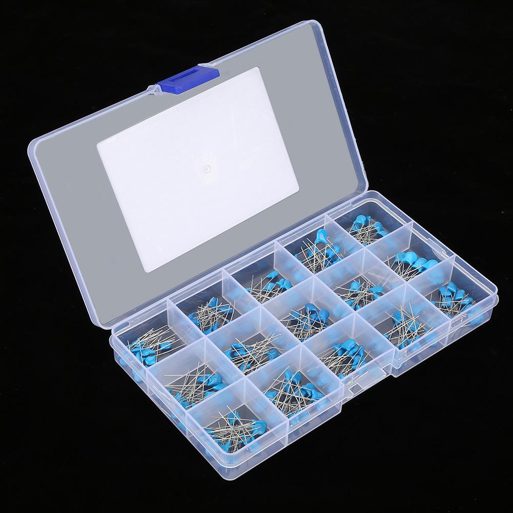180Pcs 100pF 10000pF 15 Value 1kV High Voltage Ceramic Capacitors Assortment Kit