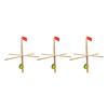 Ice Fishing Tip Up Flag High Visibility Flag Ice Fishing Equipment Gear with Fishing Net and 50M Nylon String