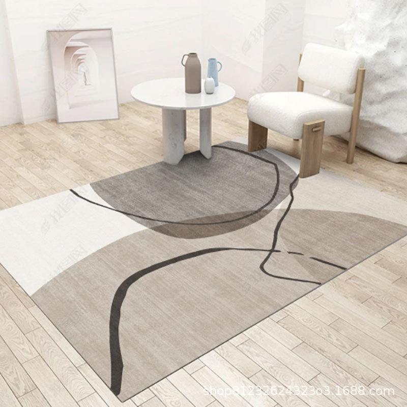 Modern Nordic Luxury Printed Floor Mat for Bedroom & Living Room