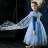 2023 Autumn/Winter Elsa Princess Long Sleeve Dress - Frozen-Themed Halloween & Holiday Gift