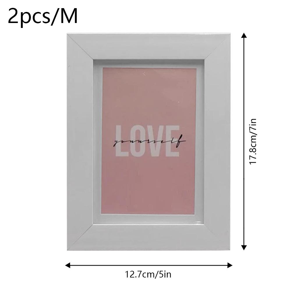 2 Pieces Picture Frame Exquisite Photos Displaying Rack Desktop Ornament Table Frame Adornment for Decoration Storage Display  S