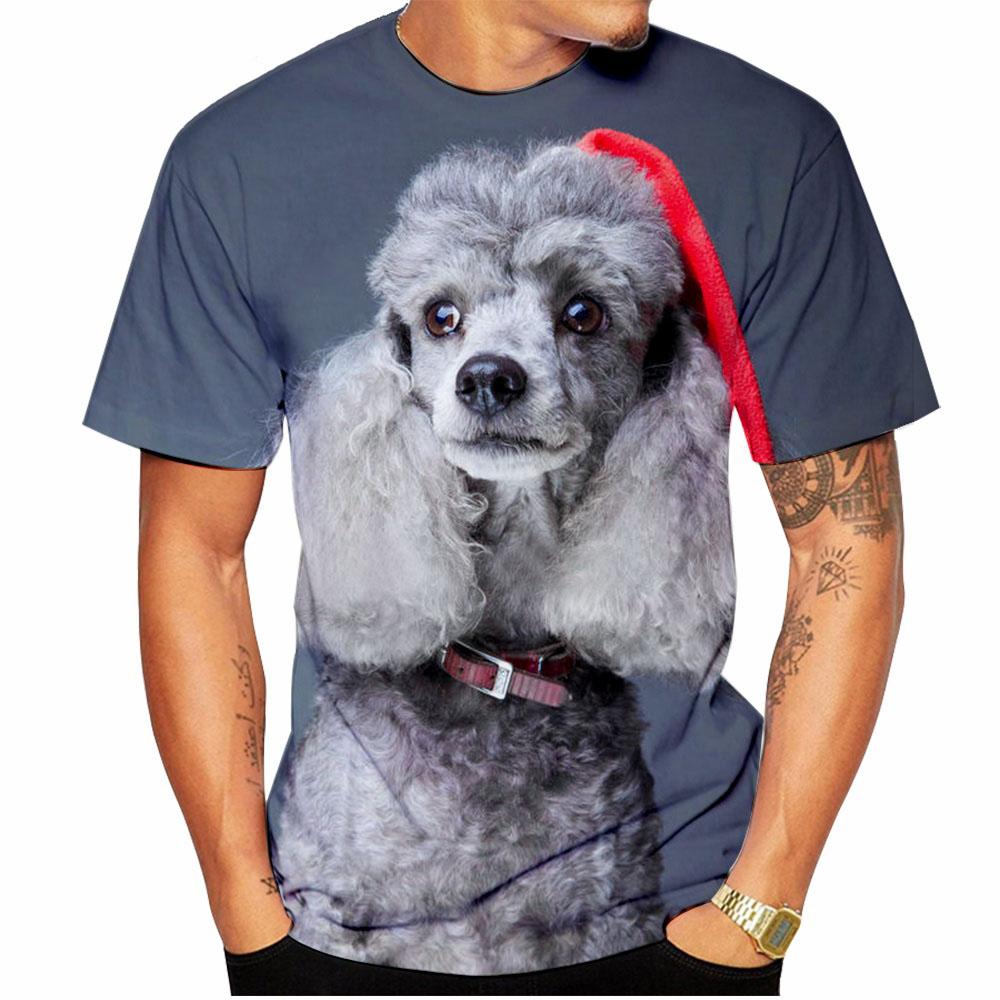 Kawaii Poodle Dog 3D Print Animal T-shirts Men Woman Fashion Streetwear Short Sleeve T Shirt Harajuku Tops Tees Kids Clothing