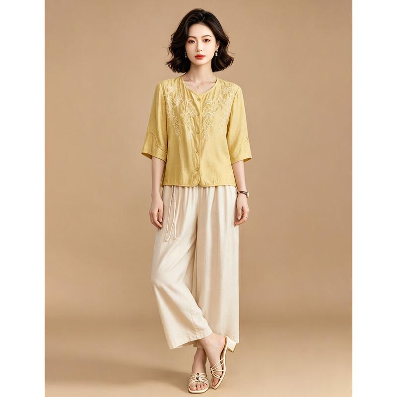 EST+II Women's Embroidered Two-Piece Set