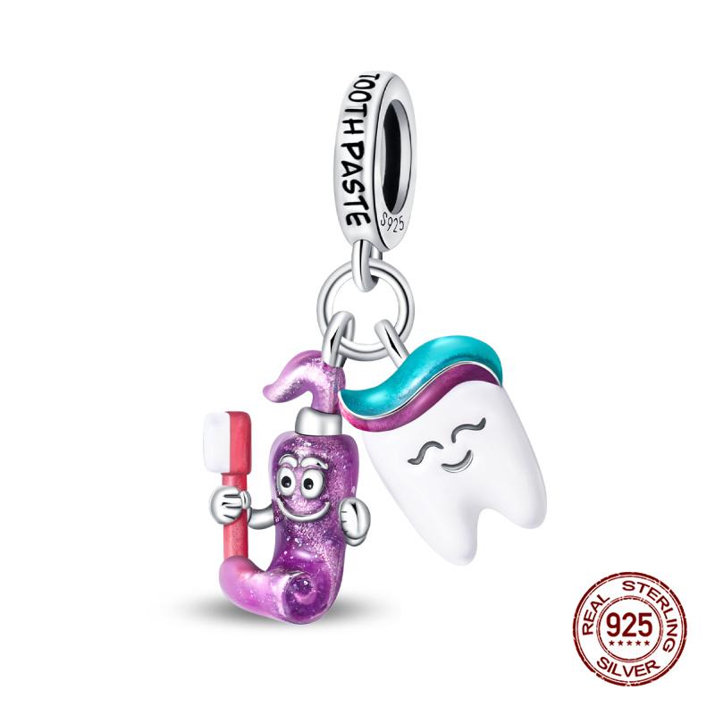 New In Medical Care Series-Medical Box Heart Charms Beads Fit 3Mm Original Bracelet Women Copper Fine Charms Jewelry Gifts