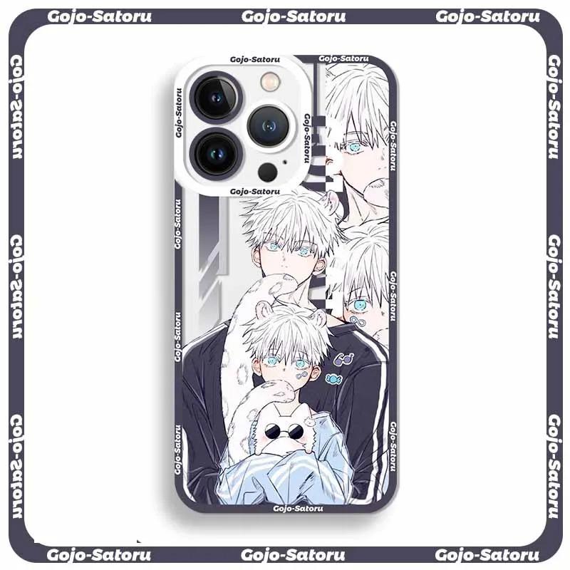

Чехол для телефона Аниме Jujutsu Kaisen Для iPhone 16 15 14 13 12 11 Pro Max Mini X XR XS SE20 8 7 Plus Силиконовые Чехлы Сатору Годжо iPhone 12 Mini