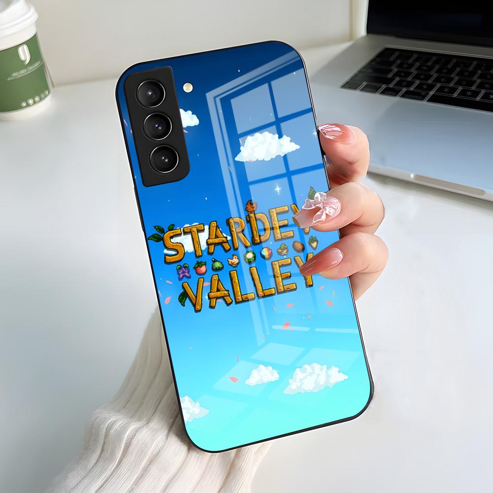 S-Stardew V-Valley Game Phone Case For Samsung S25 S24 FE S23 S22 S21 Plus S20 Ultra Note20Ultra Black Glass Cover