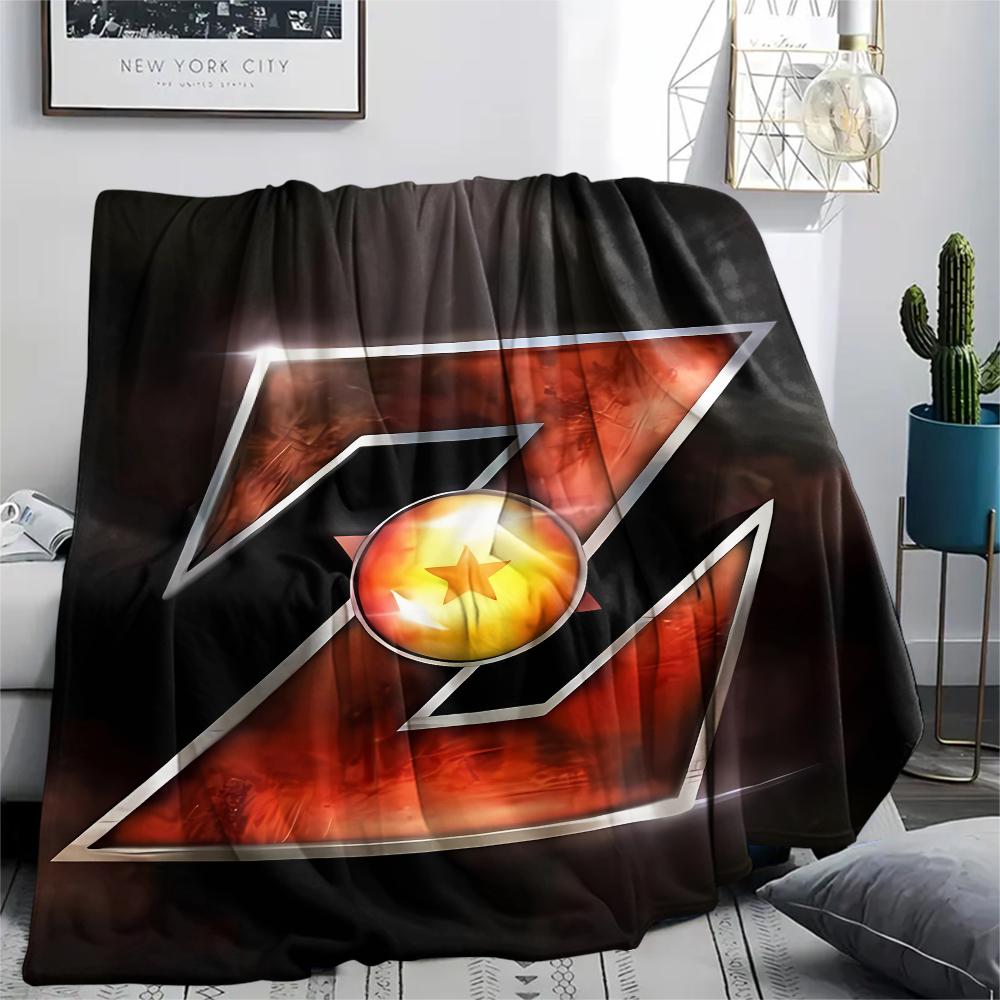 Koc Flanelowy z Nadrukiem Postaci Dragon Ball, Wysokiej Jakości, Wygodny na Wszystkie Pory Roku, Wystrój Domu, Ciepło i Komfort, Idealny na Prezenty Świąteczne