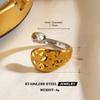 Vintage Gold Silver Color Flower Leaf Rings for Women Stainless Steel Irregular Chain Heart-Shaped Starfish Rings Jewelry Gifts