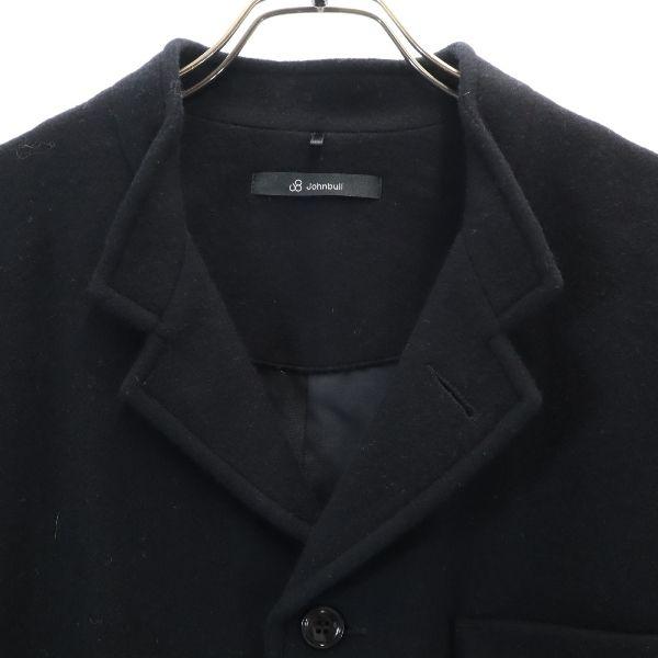 Unused Johnbull Wool Blend Melton Coat L Black Men's Used