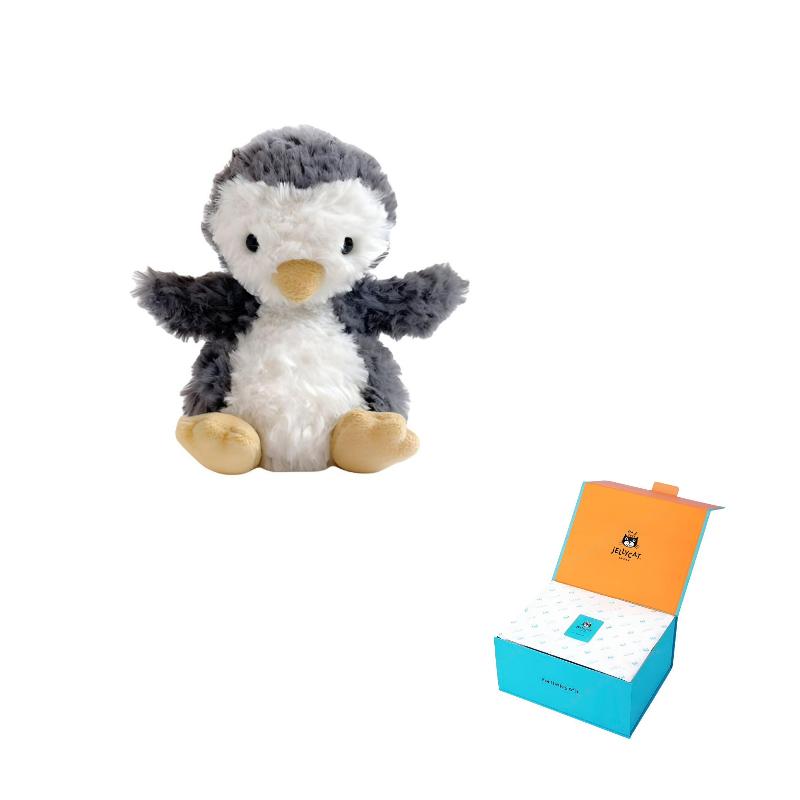 Jellycat Arctic and Antarctic Penguin Cute Off-White Doll Plush Doll Sitting 15cm High