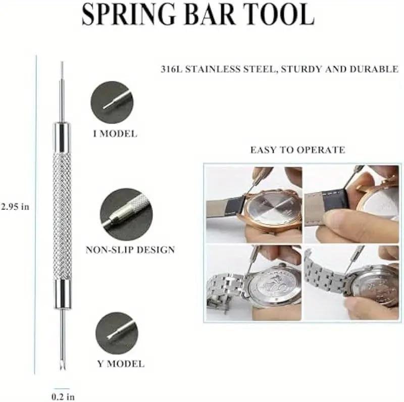 9-Piece Watch Strap Remover & Adjuster Set for Steel Bands