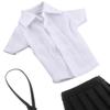 1/12 Weibliche Figur Kleidung ,Kompletter Anzug ,Kurzer Rock ,Hemd Krawatte Accessoires Handgemachtes Outfit Miniatur