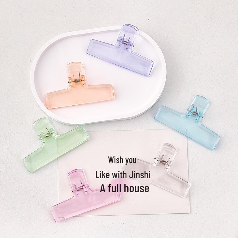 Colorful Transparent Jelly Clips: Anti-Curl Corner Clips for Students' Books and Documents