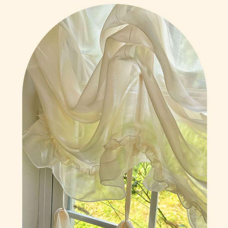 Decorative Sheer Curtains Pleated Lace Curtains