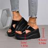 2026 Plus Size Women's Thick-Soled Wedge Fashion Slippers