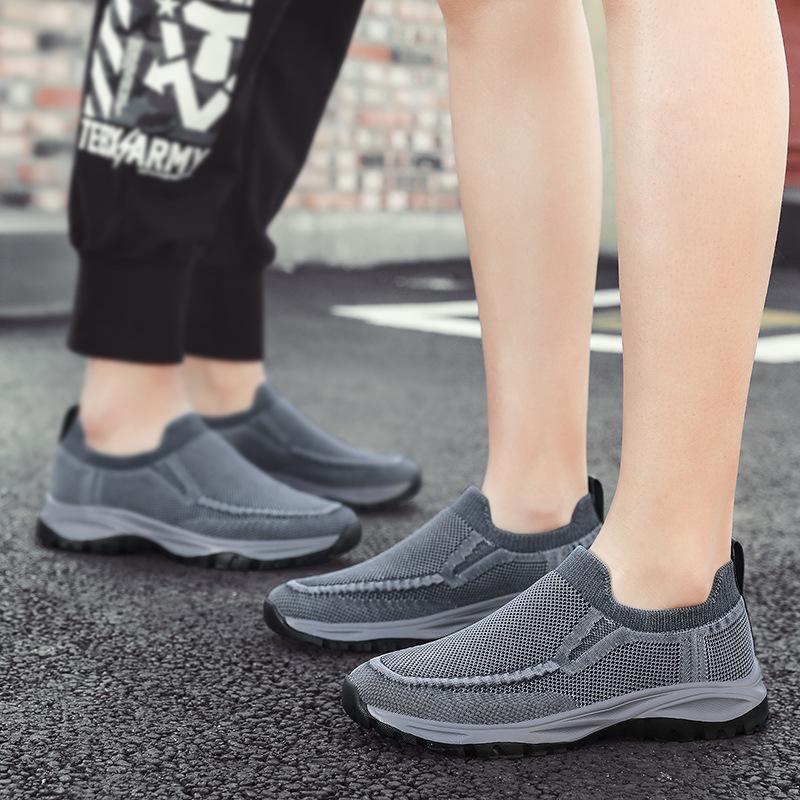 Couple shoes large size new fashion washed fly woven trend shipping shoes