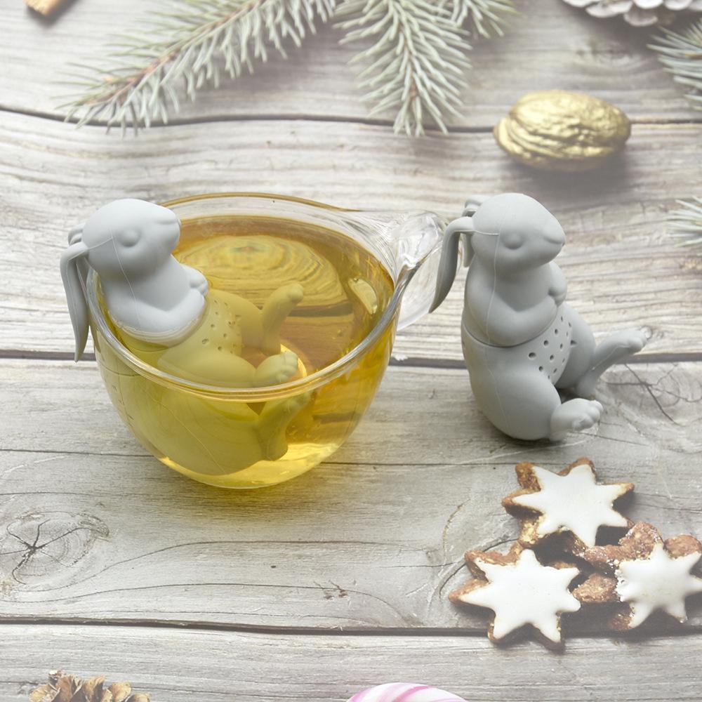 Creative Silicone Rabbit & Hedgehog Tea Infuser - Cute, Heat-Resistant, Personalized Tea Strainer for Lazy Tea Lovers