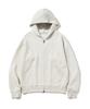 Butterfly Sportswear Original Embroidered Logo 2-Way Zip-Up Hoodie Oatmeal
