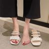 Sandals Women's Shoes New Styles Chunky Heel High Heels Slippers