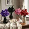 New 12Pcs Rose Flowers Bundle Building Block Model Set Ornament Assembly Educational Bricks Children's Toys Valentine's Day Gift