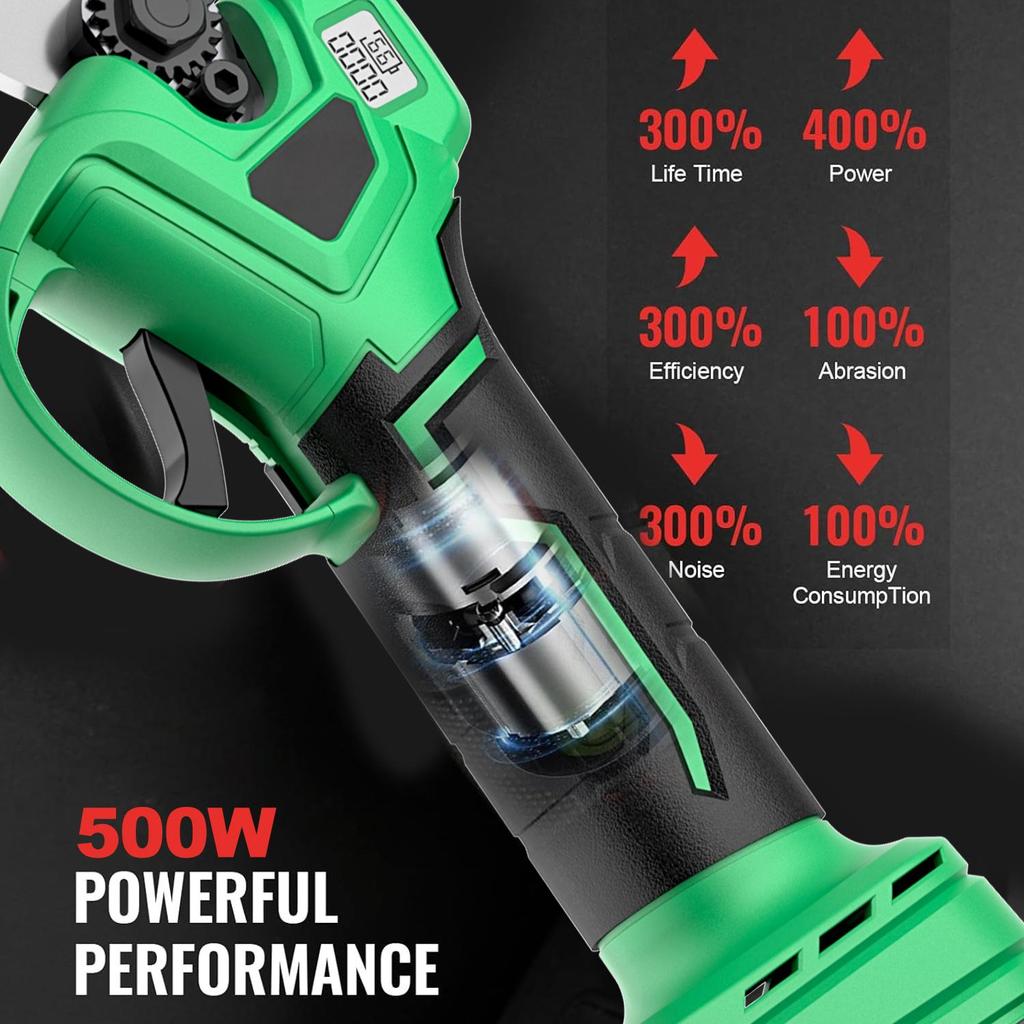 20V Brushless Cordless Electric Pruner Scissors Wood Cutting Garden Tool Pruning Shears Secateurs