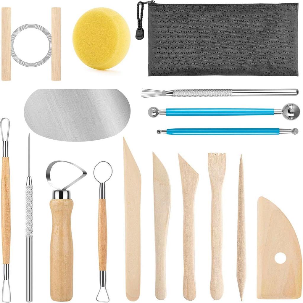 61/43/24-piece Clay Pottery and Sculpture Carving Tool Set for Soft Polymer Modeling