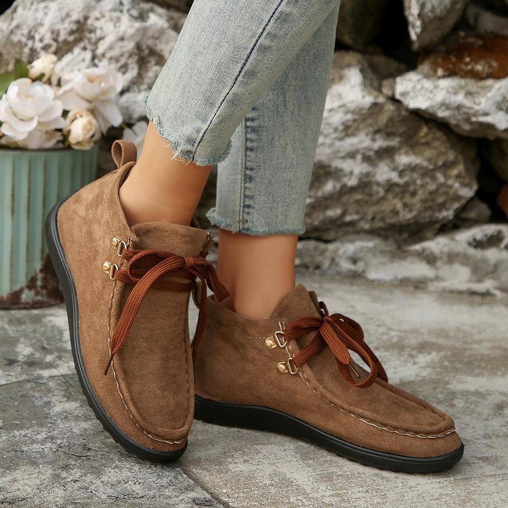 Plus Size Women's Comfortable Spring 2025 New Style Casual Shoes Soft Sole Anti-Slip Flat Shoes Rubber Material From China