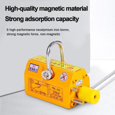 Dispositivo di sollevamento magnetico permanente 100-200 kg Paranco magnetico Ventosa magnetica Magnete di sollevamento super potente Morsetto per stampo