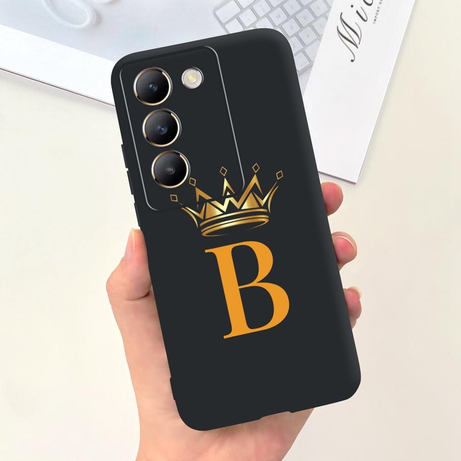 For Vivo Y100 5G Case V2327 Fashion A Z Letters Soft Phone Cases For Vivo Y 100 V30 Lite 5G V40 SE Cover Vivo T3 5G V2334 Fundas