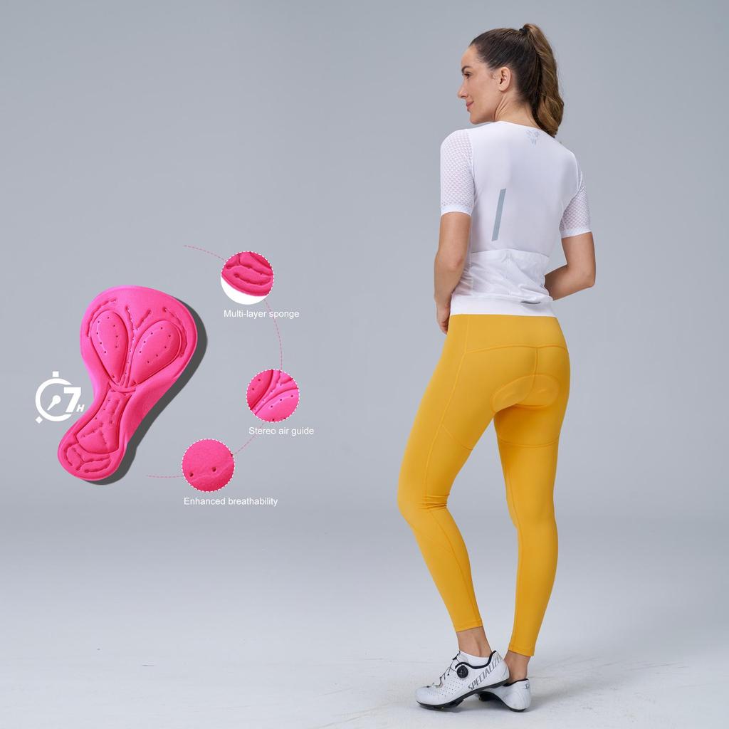 Hiserwa Women's High-Waist Cycling Pants - Hip-Lifting, Breathable, Quick-Dry, Elastic, Mid-Short Distance