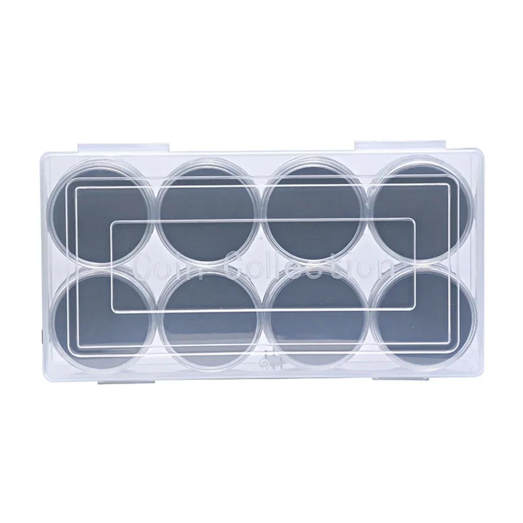 

40Pcs 46mm Coin Holder Capsule Case with Gasket for Military Commemorative Coin Medal Storage Box Collection Supplies чистий