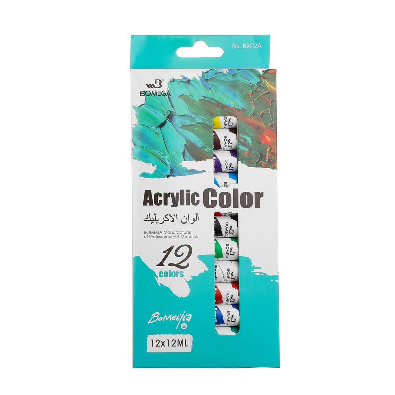 12 Colors Acrylic Paints Set Oil Gouache Watercolor Painting Pigment for Art Drawing Supplies
