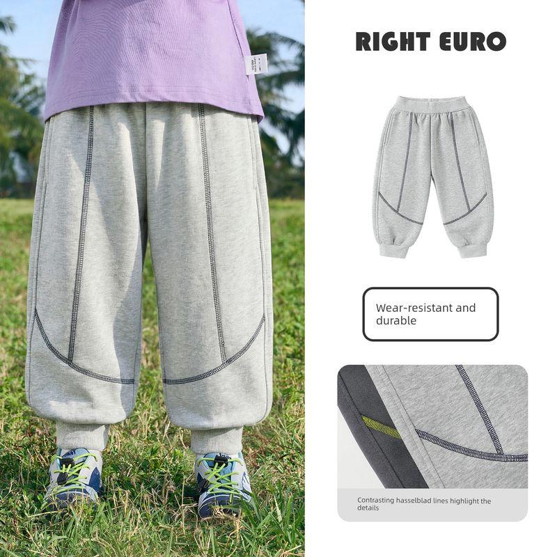 

Boys Sports Pants for Spring and Autumn 2026 New Style Children s Casual Versatile Sweatpants Shallow flower Gray 120