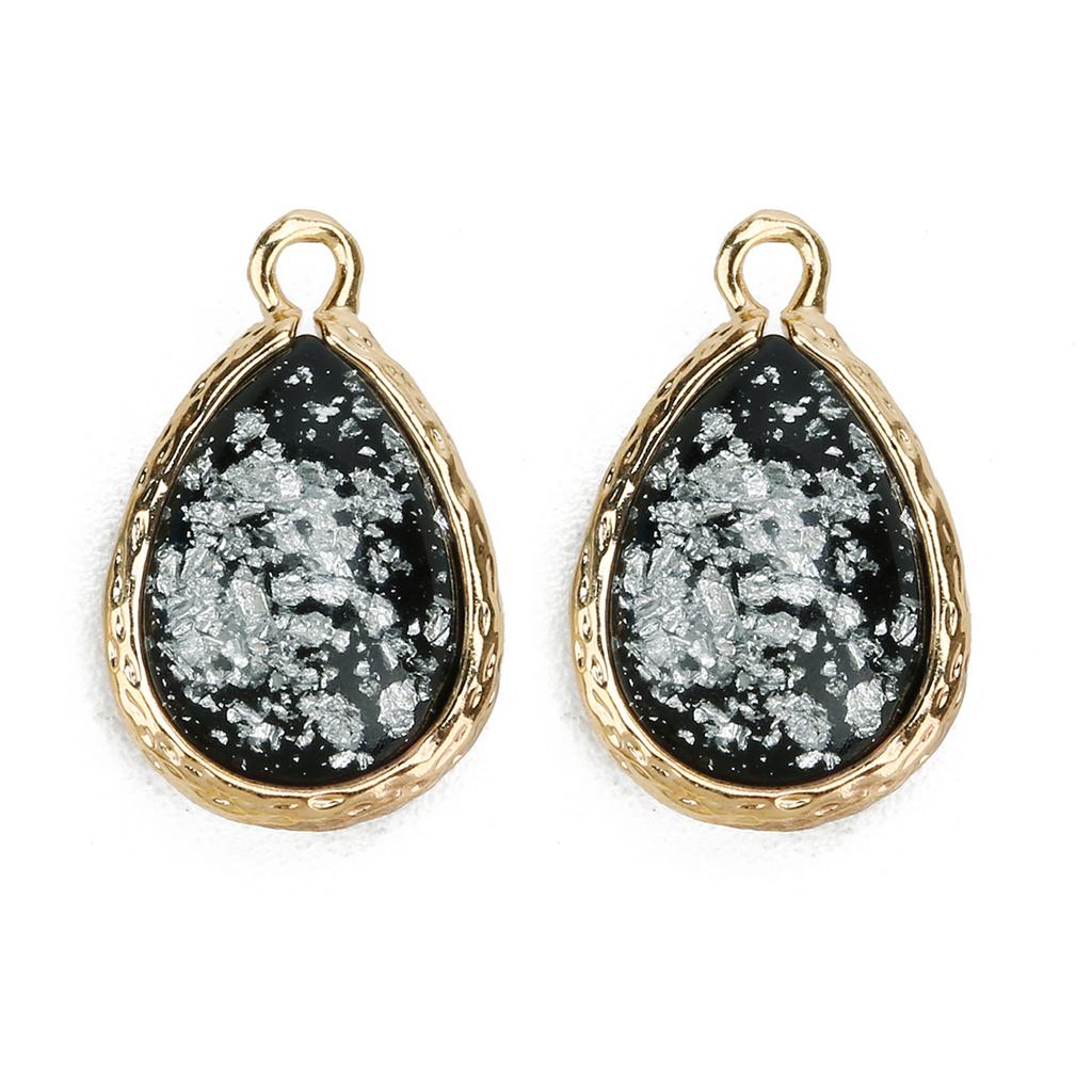 5Pcs/lot Resin Charm Beads Imitation Opal Water Drop Shape Pendant for Jewelry Making DIY Necklace Bracelet Earring Accessories