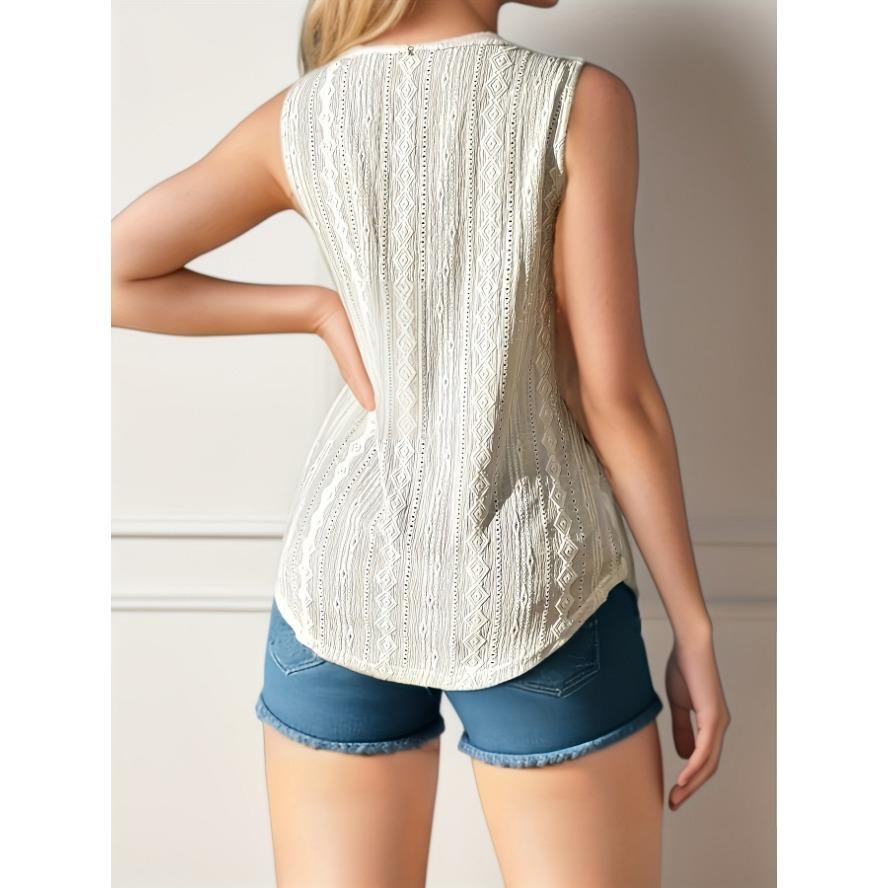 YYFS ქალთა მოდა ჩვეულებრივი საზაფხულო საგაზაფხულო ერთიანი ფერადი პრინტით უსახელო V-კისრის ბლუზები და მაისურები