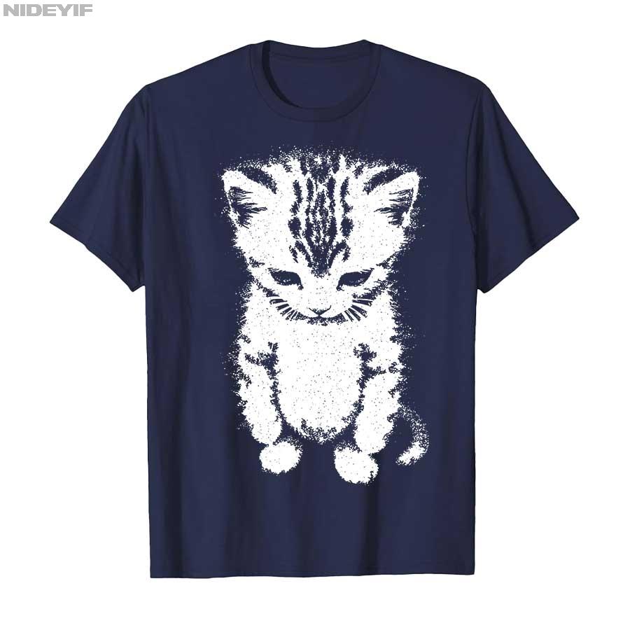 El Gato Sad Kitten Funny Meme Sad Crying Munchkin Cat Trendy T-shirt For Men Women 100% Cotton T Shirts Short Sleeve Tops P710