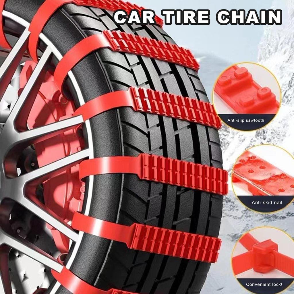 Snow Chains For Car Tires Tightening Traction Cable Tie Anti-Skid Tire Snow Chains For Drivers Men Adults Car Vehicle Motorcycle